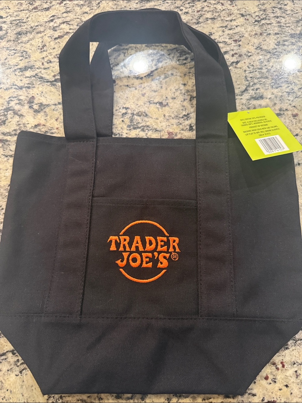 Trader Joe's Black Mini Tote Bag